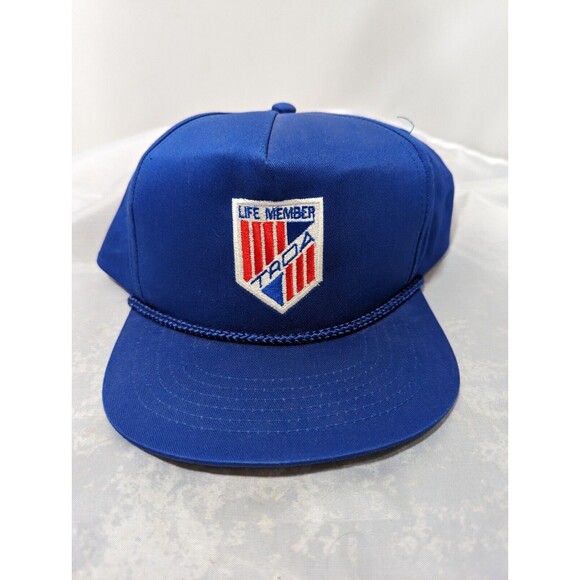 TROA Retired Officers Association Life Member Hat Cap Snapback Blue - Picture 1 of 5